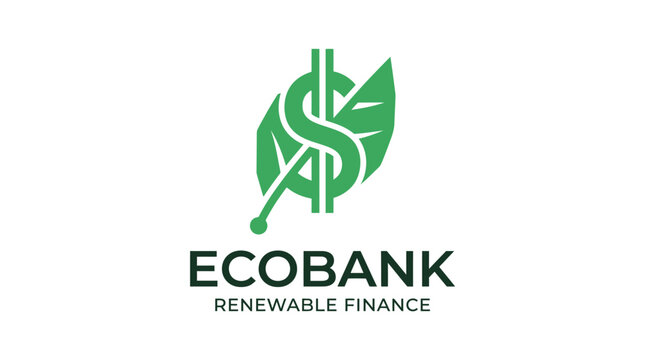 Eco-friendly finance and renewable energy logo.