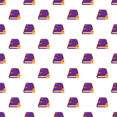 Obraz premium Purple golden magic books creating a seamless pattern for fantasy themes
