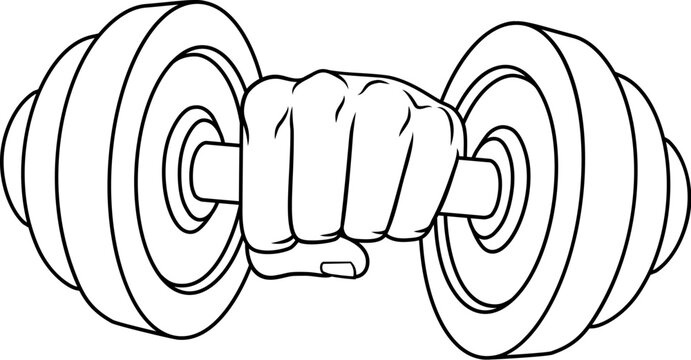 Weight Lifting Gym Dumbbell Weights Fist Hand