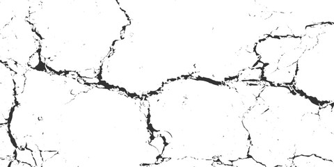 Obraz premium Industrial distressed cracked concrete grunge surface background, Earth crack overlays for design, black grunge effect on white background.