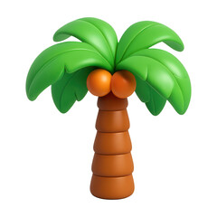 Obraz premium PNG Colorful cartoon palm tree illustration.