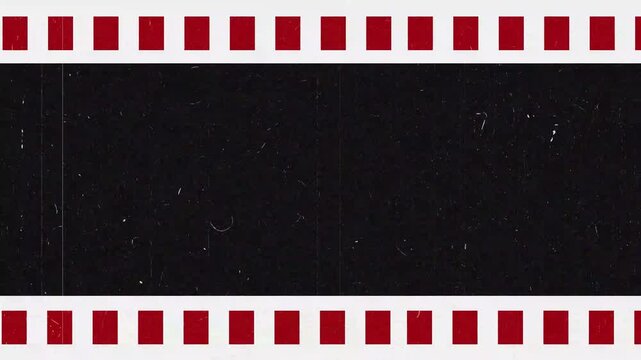 film strip photo camera pictures reel old 35mm design moving animated video. negative filmstrip Vintage film strip with a nostalgic feel and grainy texture animation 4k