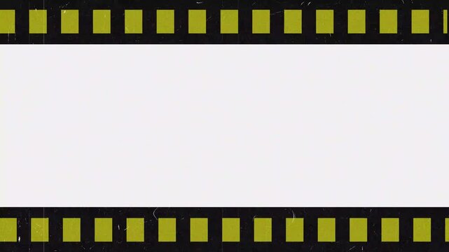 film strip photo camera pictures reel old 35mm design moving animated video. negative filmstrip Vintage film strip with a nostalgic feel and grainy texture animation 4k