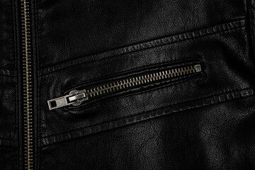 Motorcycle leather jacket texture with zipper © solidmaks