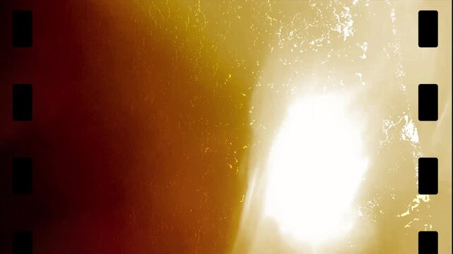 4K Light Leak Cinematic Orange Yellow Warm Glow Film Effect Overlay