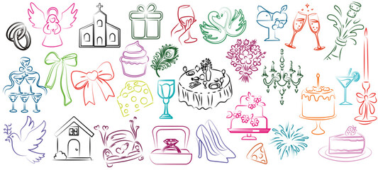 Obraz premium Wedding Clipart