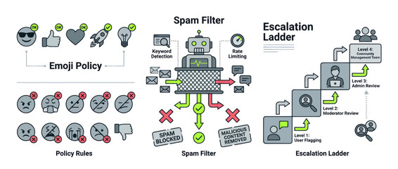 Emoji Policy, Spam Filter, Escalation Ladder: Digital Communication Management © Bunga