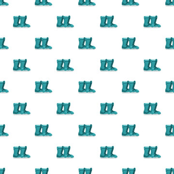 Snowboard boots creating a repeating pattern for winter sports and active lifestyle themes