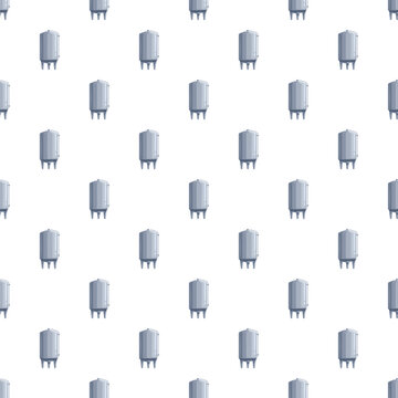 Repeating pattern of metal vats for manufacturing and processing industries