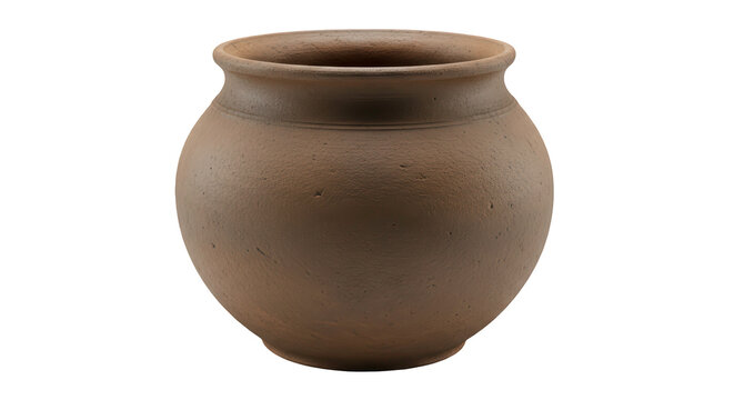 Rustic clay pot cauldron, traditional ceramic jug and antique medieval tableware concept