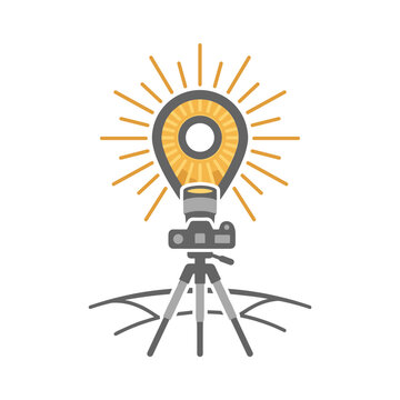 Camera on Tripod with Light.