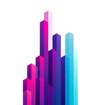 Blocky Audio Equalizer Bar Graphic