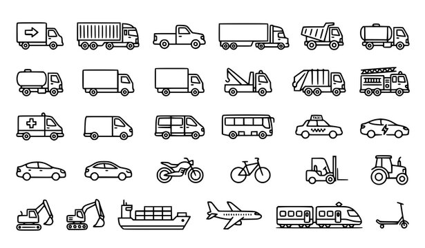 Human Avatar Line Icon Set with Family Professionals Children and Social Profile Vector Illustration