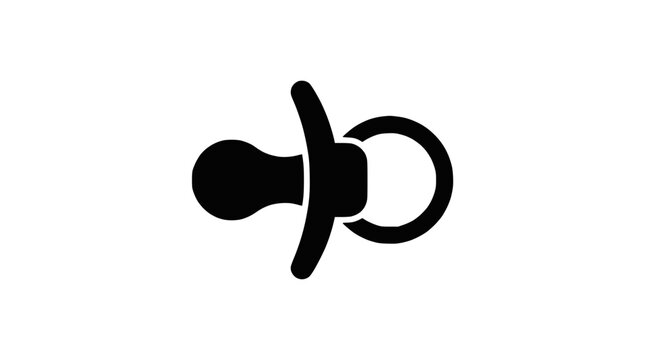 Baby pacifier soother icon for infant soothing.