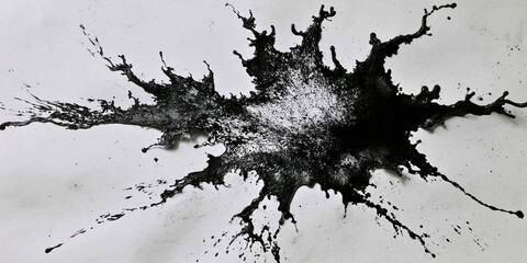 Obraz premium Abstract ink splash on white background