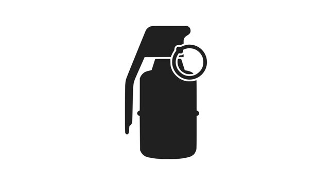 Black silhouette of a tactical smoke or stun grenade.