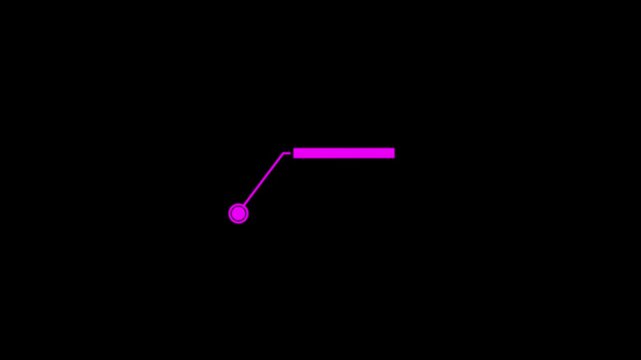 Simple HUD elements rectangle frame lines callout animation for text on black 4K video Animate a red callout for text.4k Animation.