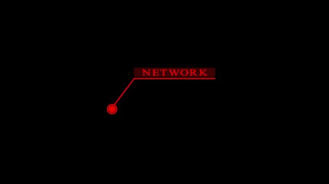 Hud rectangle network text box animation, scoreboard, modern .Digital download progress or status bar of the digital interface head-up display.4k animation..