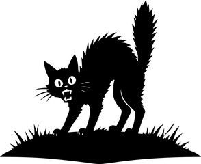 black cat on a white background © Pets vector