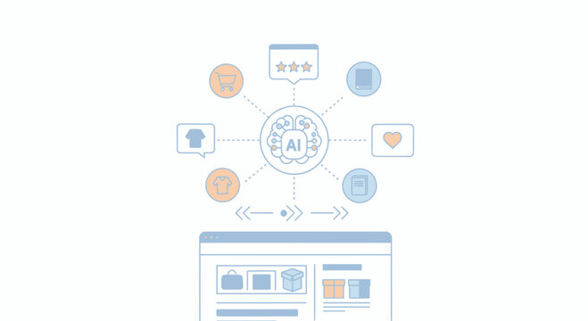 AI-powered e-commerce personalization and customer experience optimization concept