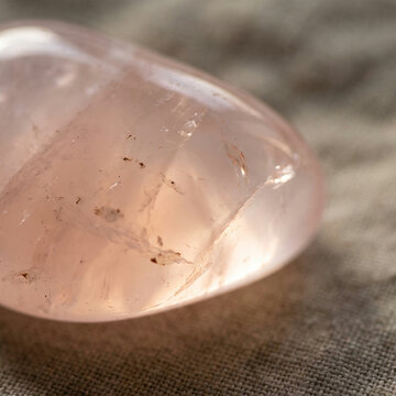 Rose Quartz Stone Macro