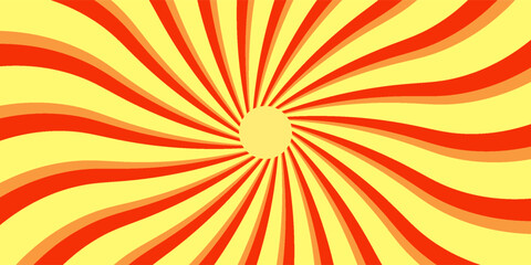 Obraz premium Autumn color sun rays background. Abstract orange sun rays design wallpaper.