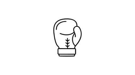 Hand-traced red boxing glove vector icon, bold fight gear illustration with clean outline, vintage sports symbol for training, gym badges, martial arts posters, fitness logos, and competition designs © MDRasel