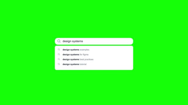 AI chatbot conversational interface typing animation, green screen