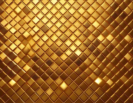 golden diamond mosaic tiles for texture background
