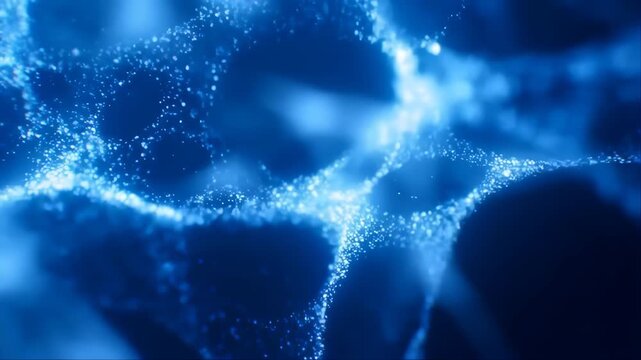 Magnific Nanotech Microscopic World Showing Luminous Partic Minimax Abstract Visual Background with Clean Commercial Design Style
