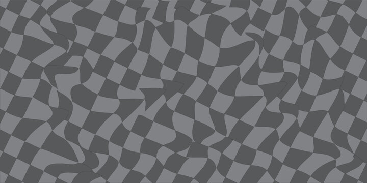 Seamless dark gray checkerboard grid pattern background for digital design and transparency concept.
