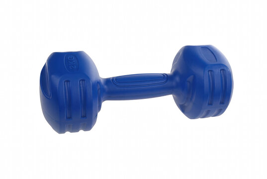 Single Blue Two Kilogram Fitness Dumbbell