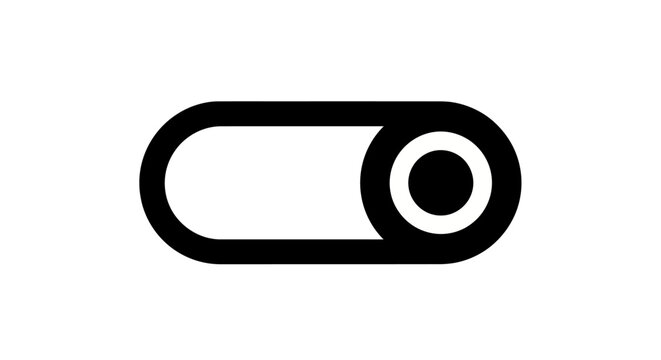 Toggle Switch Icon On/Off Simple Graphic Element