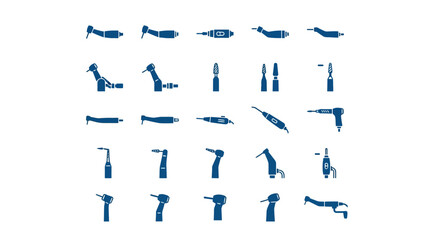 Fototapeta premium Collection of various gun models.