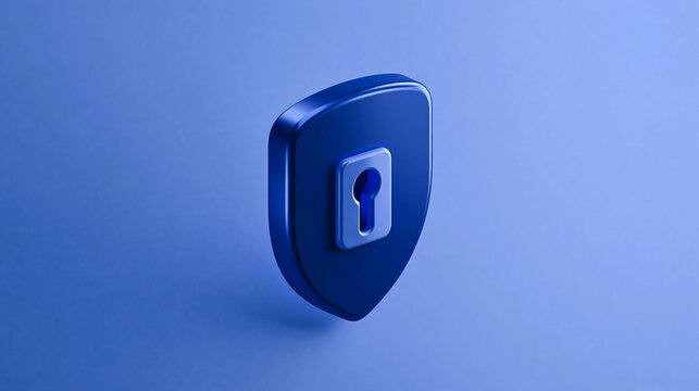 blue shield on white background