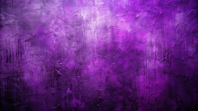 Purple grunge stained background with scratches and large brush strokes