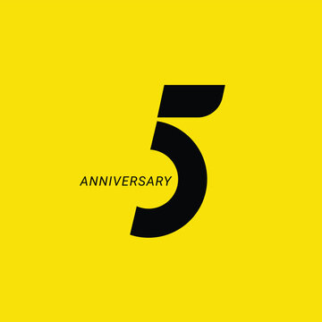 5th, 5 Logo, 5th Years Anniversary Logo, Five, Vector Template Design element for birthday, invitation, wedding, jubilee and greeting card illustration.
