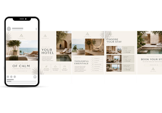 Luxury Hotel Social Media Carousel Post