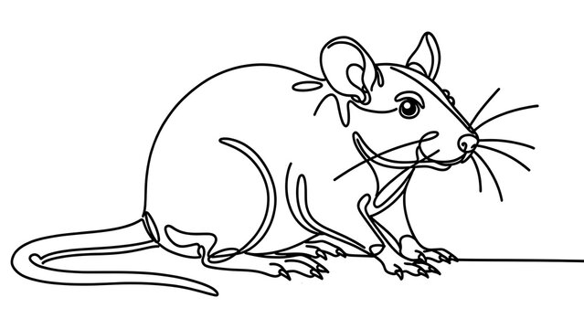 Cartoon mouse illustration on white background.
