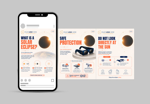 Optics Eclipse Safety Tips Social Media Carousel
