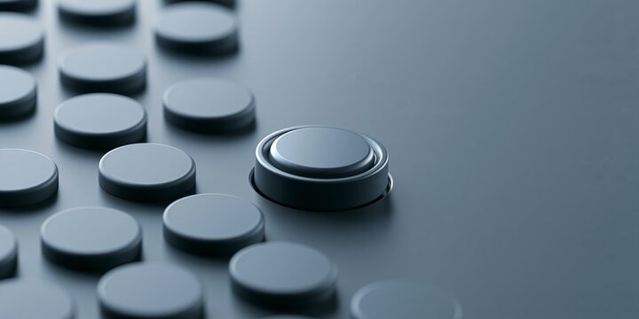 Single pressed button among unpressed buttons
