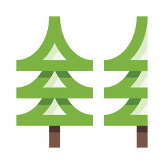 Nature forest coniferous spruce trees © edt