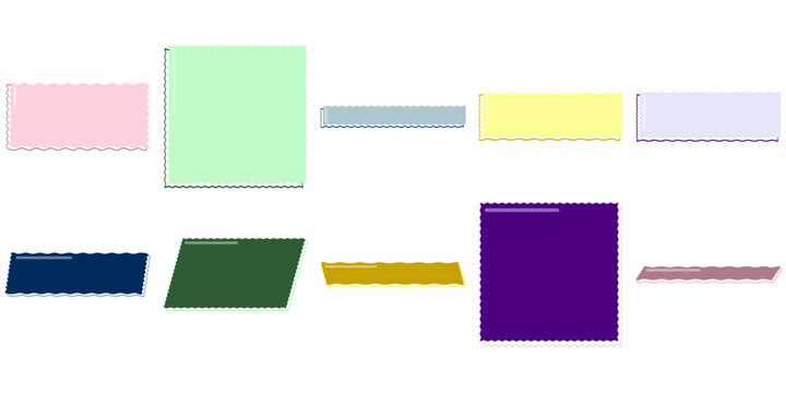 Simple Scalloped Edge label Shape 