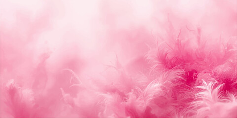 Fototapeta premium Soft Pink Feathers and Rose Petals Background with Fluffy Texture, Delicate Floral Pattern, Natural Decoration Design, Macro Detail and Light Colorful Wallpaper Surface