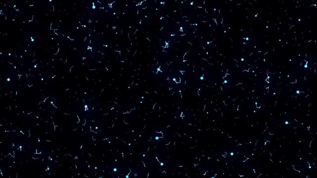 Digital particles light of mountain in space. Movement of Si-fi background. Cyberspace of future big data stream. Wave flow and social networking. Space particles lighting ball and connected lines.