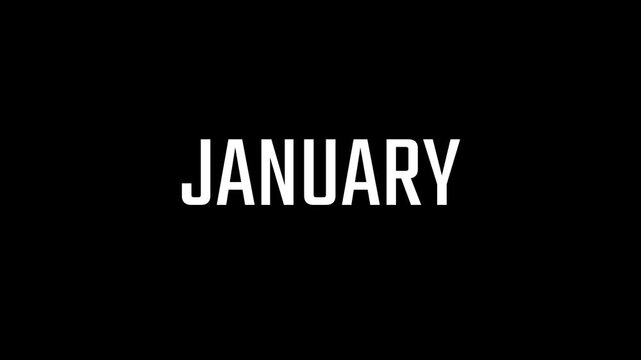 Typography element featuring the word SEPTEMBER written in a clean bold white sans-serif font centered against a deep black background providing excellent visual contrast for modern graphic design.