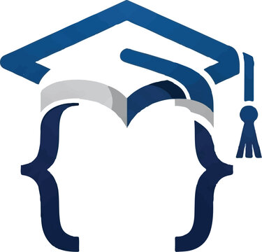 Coding academy logo with simplified bracket geometry design