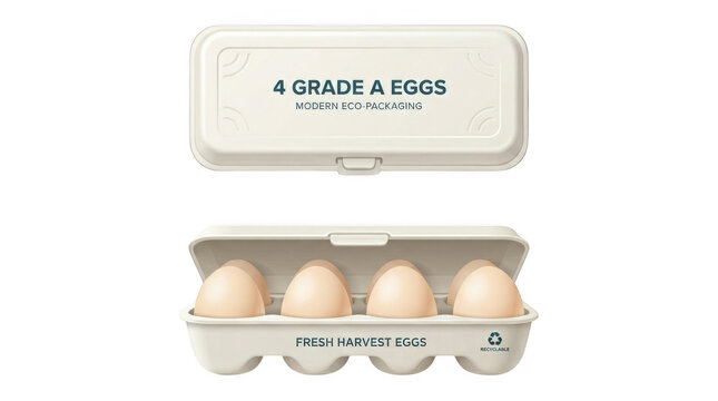 Easter eggs in white cardboard holder