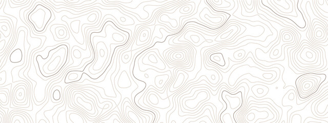 Abstract golden topographic contour lines background with minimalist beige terrain pattern, seamless geographic relief map texture, modern vector illustration for wallpaper, packaging and web design © Noor Al Barakah