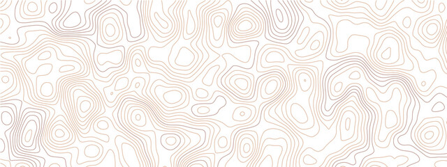 Abstract topographic contour lines background with beige and golden elevation terrain, seamless geographic map pattern, minimalist cartography texture vector for wallpaper, web, packaging and print © Noor Al Barakah